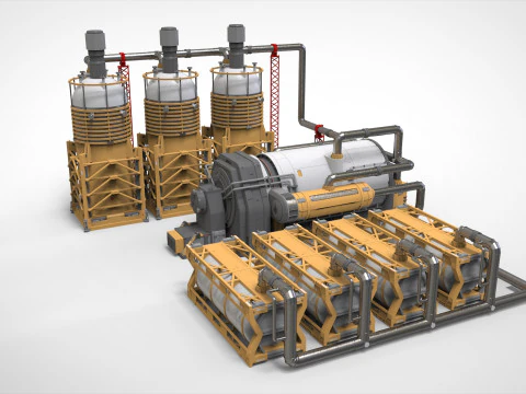 Научно-фантастический резервуар 4 3D Модель