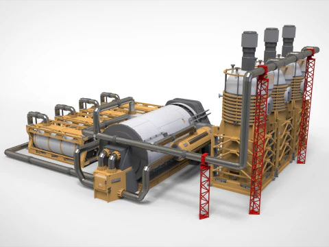 Научно-фантастический резервуар 4 3D Модель
