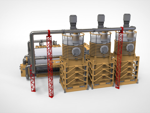 Sci-fi storage tank 4 3D Model