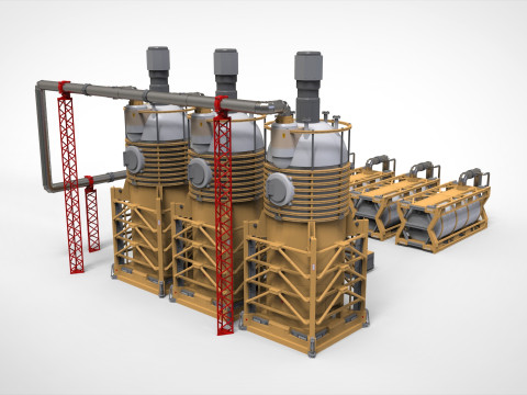 Sci-fi storage tank 4 3D Model