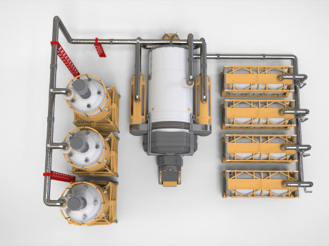 Sci-fi storage tank 4 3D Model