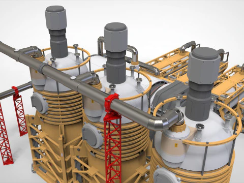 Научно-фантастический резервуар 4 3D Модель