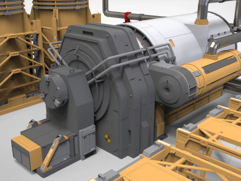 Научно-фантастический резервуар 4 3D Модель