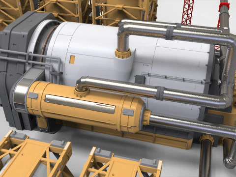 Научно-фантастический резервуар 4 3D Модель