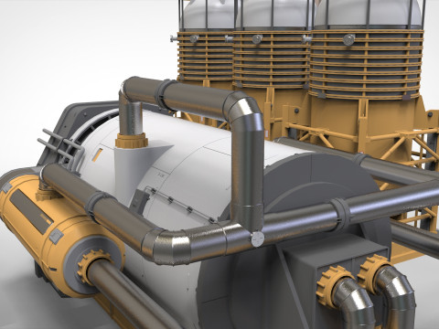 Sci-fi storage tank 4 3D Model