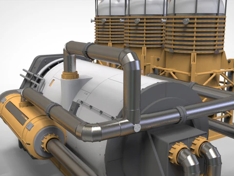 Научно-фантастический резервуар 4 3D Модель