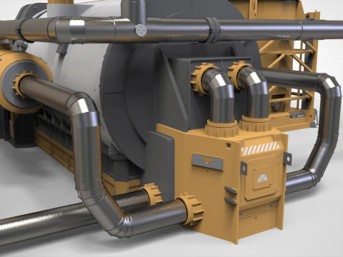 Научно-фантастический резервуар 4 3D Модель