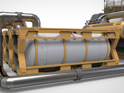 Sci-fi storage tank 4 3D Model