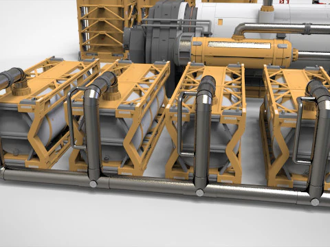 Научно-фантастический резервуар 4 3D Модель