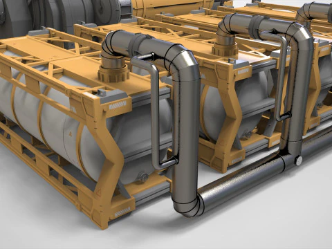 Научно-фантастический резервуар 4 3D Модель