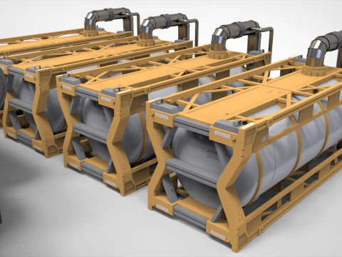 Научно-фантастический резервуар 4 3D Модель