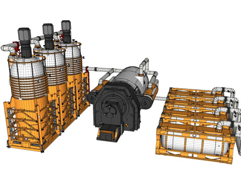 Sci-fi storage tank 4 3D Model