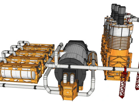Научно-фантастический резервуар 4 3D Модель