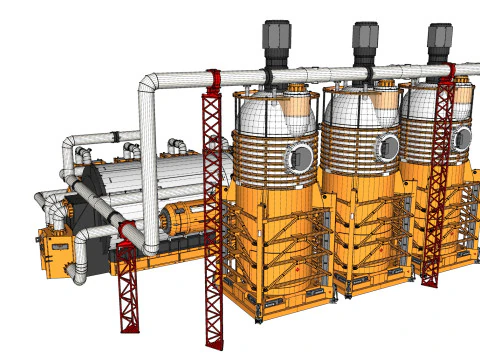 Научно-фантастический резервуар 4 3D Модель