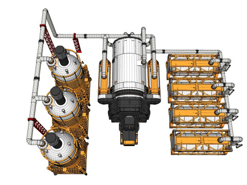Sci-fi storage tank 4 3D Model