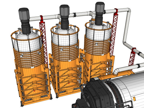 Sci-fi storage tank 4 3D Model