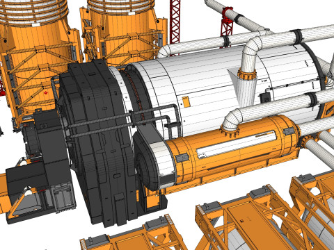 Sci-fi storage tank 4 3D Model