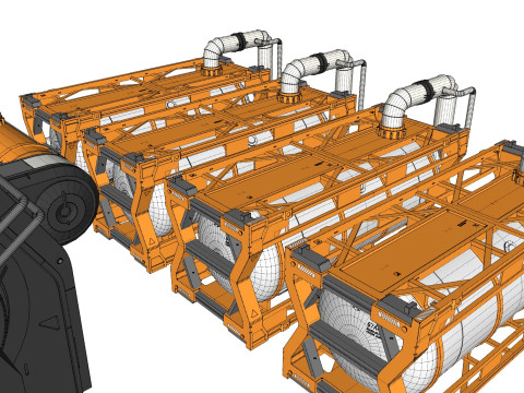 Sci-fi storage tank 4 3D Model