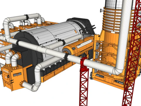 Научно-фантастический резервуар 4 3D Модель