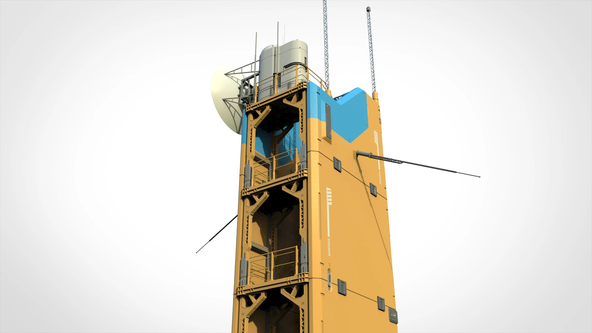 Sci fi tower 1 3D Model .c4d .max .obj .3ds .fbx .stl .blend 