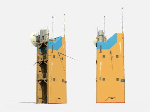 Sci fi tower 1 3D Model