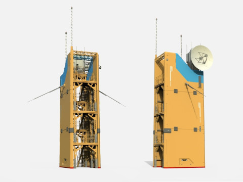 Sci fi tower 1 3D-Modell