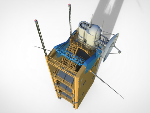 Sci fi tower 1 3D-Modell