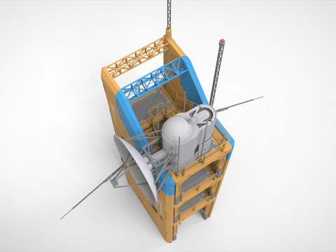 Sci fi tower 1 3D-Modell