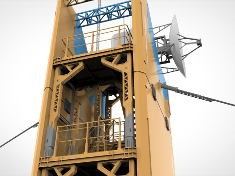 Sci fi tower 1 3D-Modell