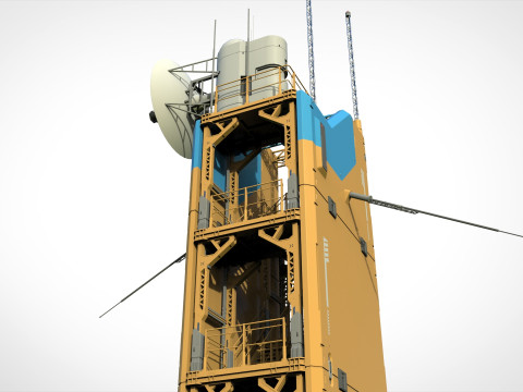 Sci fi tower 1 3D-Modell