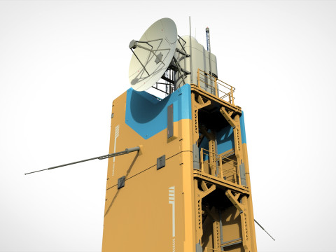Sci fi tower 1 3D-Modell