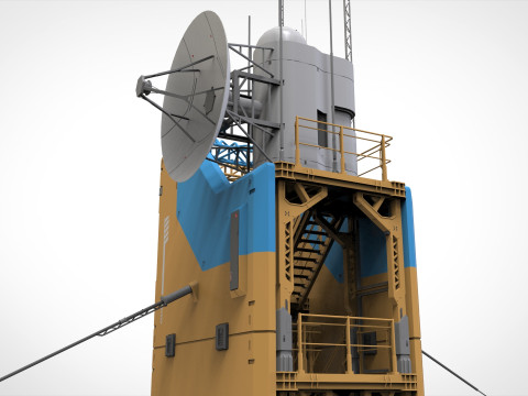 Sci fi tower 1 3D-Modell