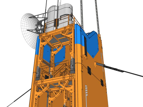 Sci fi tower 1 3D Model