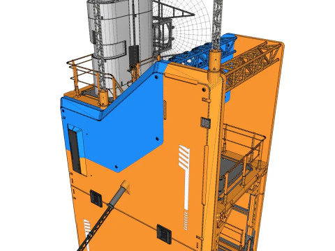 Sci fi tower 1 3D Model