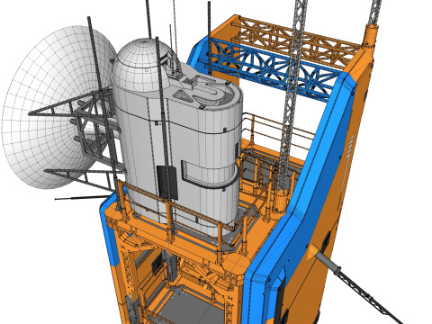 Sci fi tower 1 3D-Modell