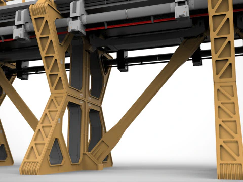 Sci-fi bridge 4 3D Model