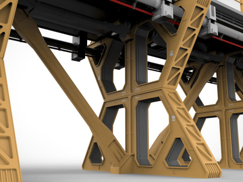 Sci-fi bridge 4 3D Model