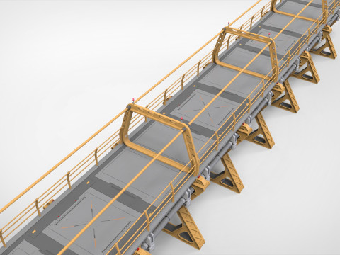 Sci-fi bridge 4 3D Model