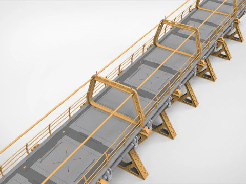 Sci-fi bridge 4 3D Model