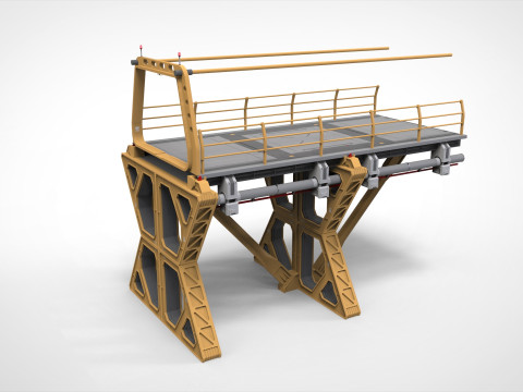 Sci-fi bridge 4 3D Model