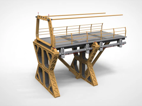 Sci-fi bridge 4 3D Model