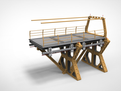 Sci-fi bridge 4 3D Model