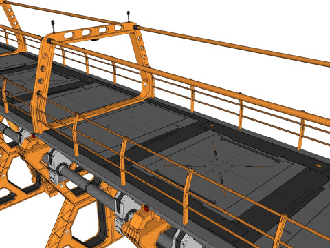 Sci-fi bridge 4 3D Model