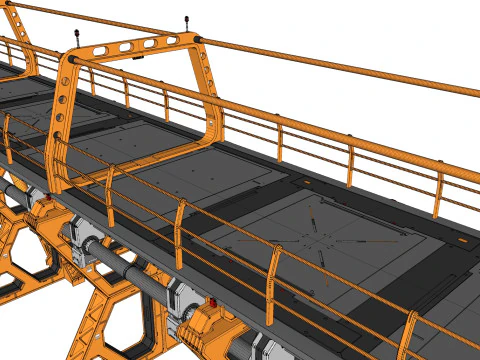 Sci-fi bridge 4 3D Model