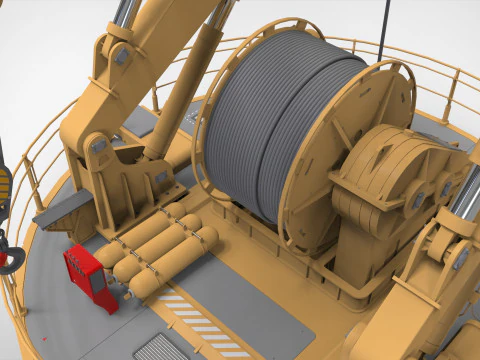 9-Ton manipulator crane 3D Model