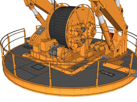 9-Ton manipulator crane 3D Model