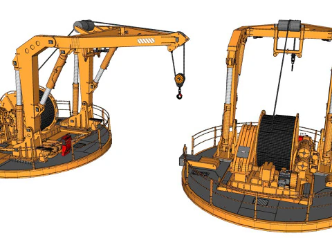 9-Ton manipulator crane 3D Model