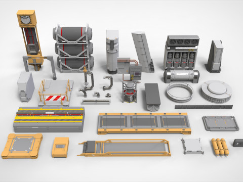 Sci-fi Architecture kitbash 51 Modelo 3D