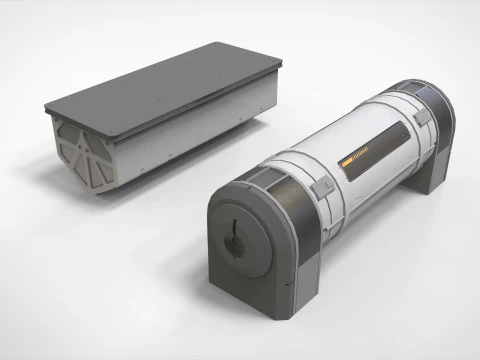Sci-fi Architecture kitbash 51 3D Model