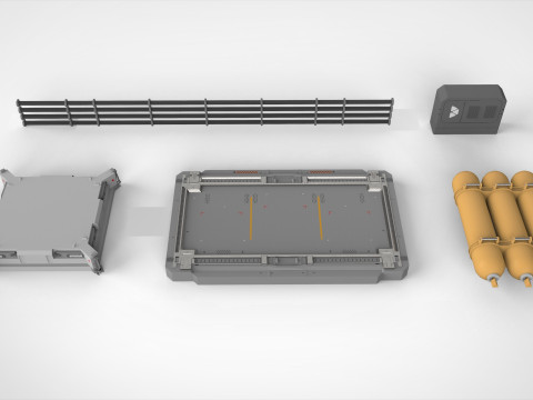 Sci-fi Architecture kitbash 51 3D Model